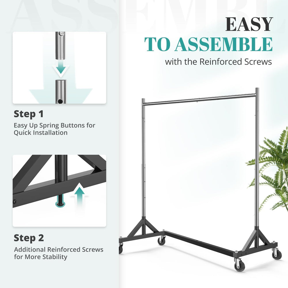 HOKEEPER Z Racks for Clothing Load 500LBS Height Adjustable