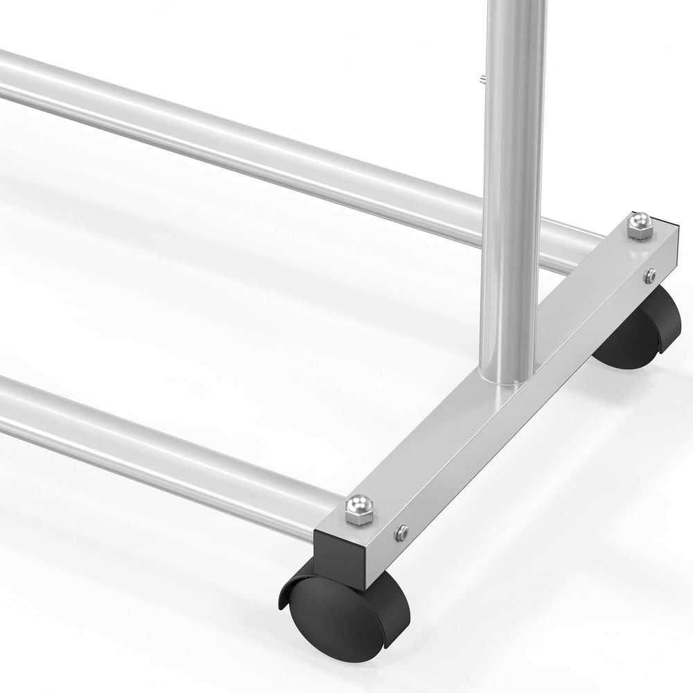 Simple Houseware Standard Rod Garment Clothing Rack, Silver