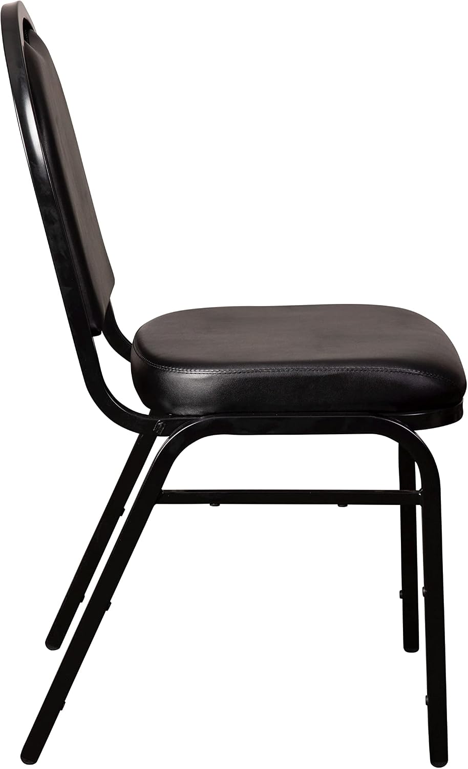 Flash Furniture Hercules Metal Dome Back Stackable Banquet Chair, Black