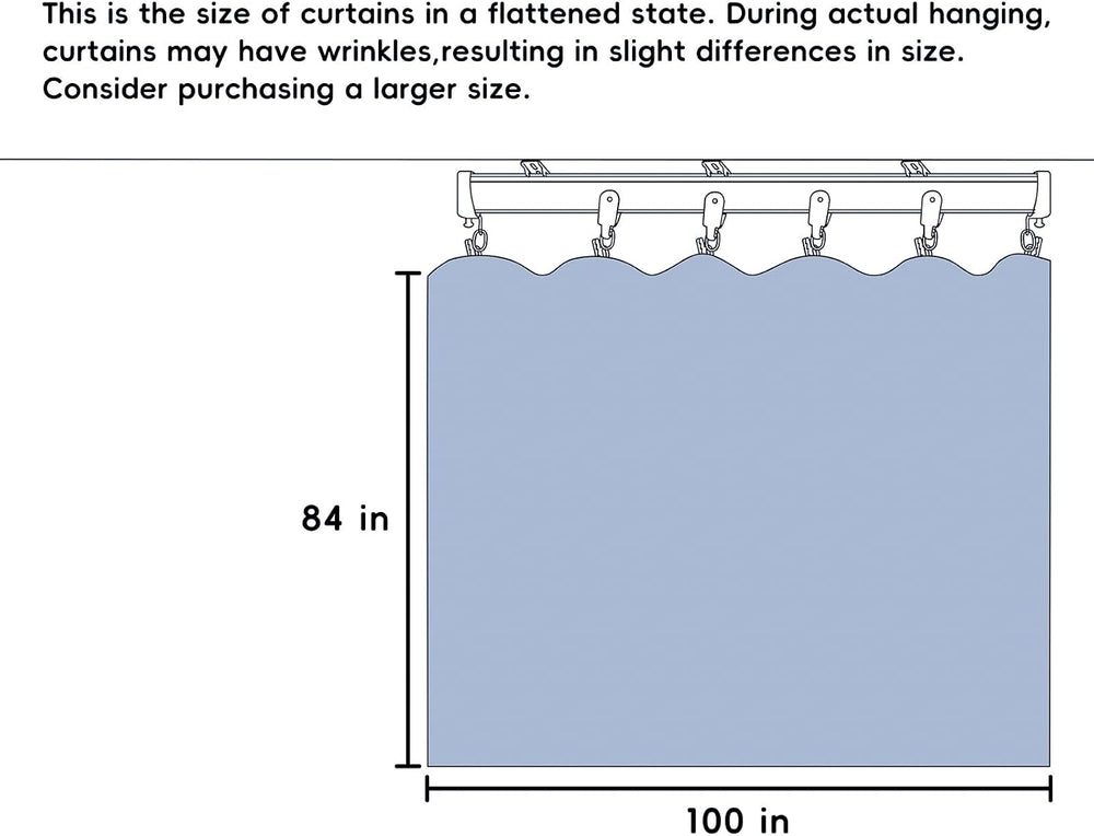 MaKefeile Room Divider Curtains with Flexible Ceiling Curtain Tracks Set,100%...
