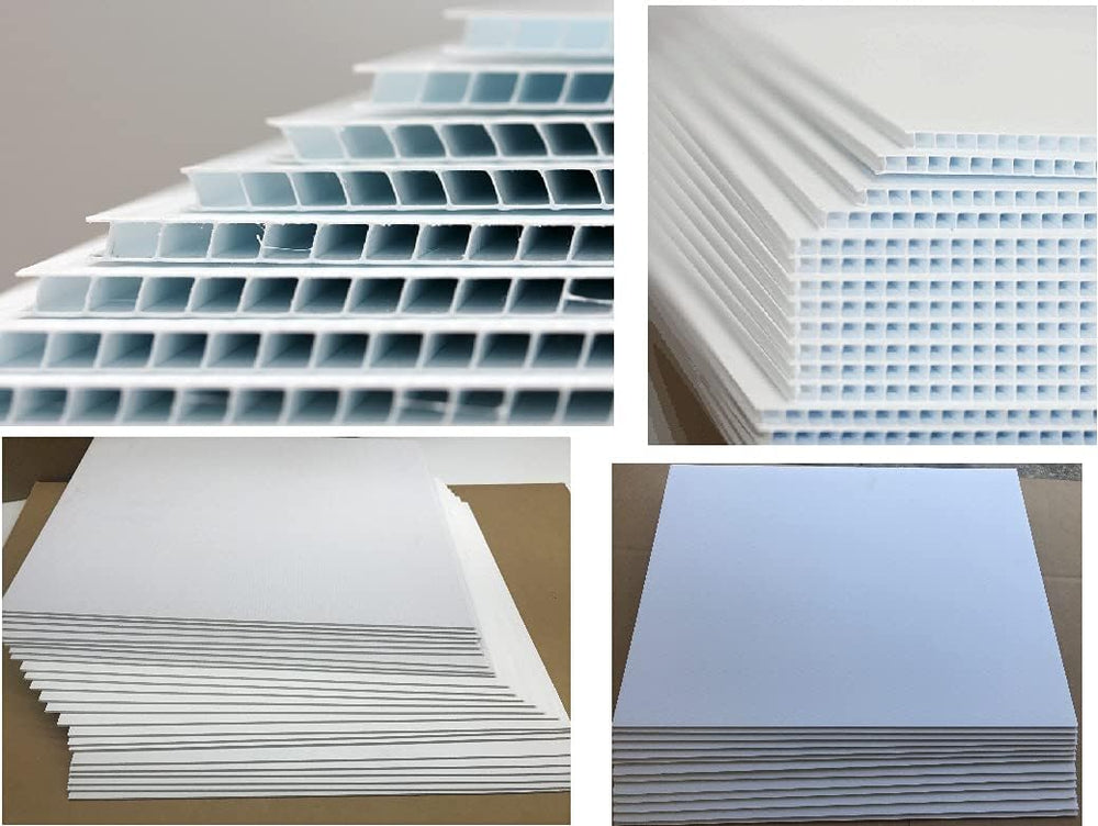 10 Pack, Blank Signs (White) 18 x 24 inch 4mm Corrugated Plastic Sign Board, ...