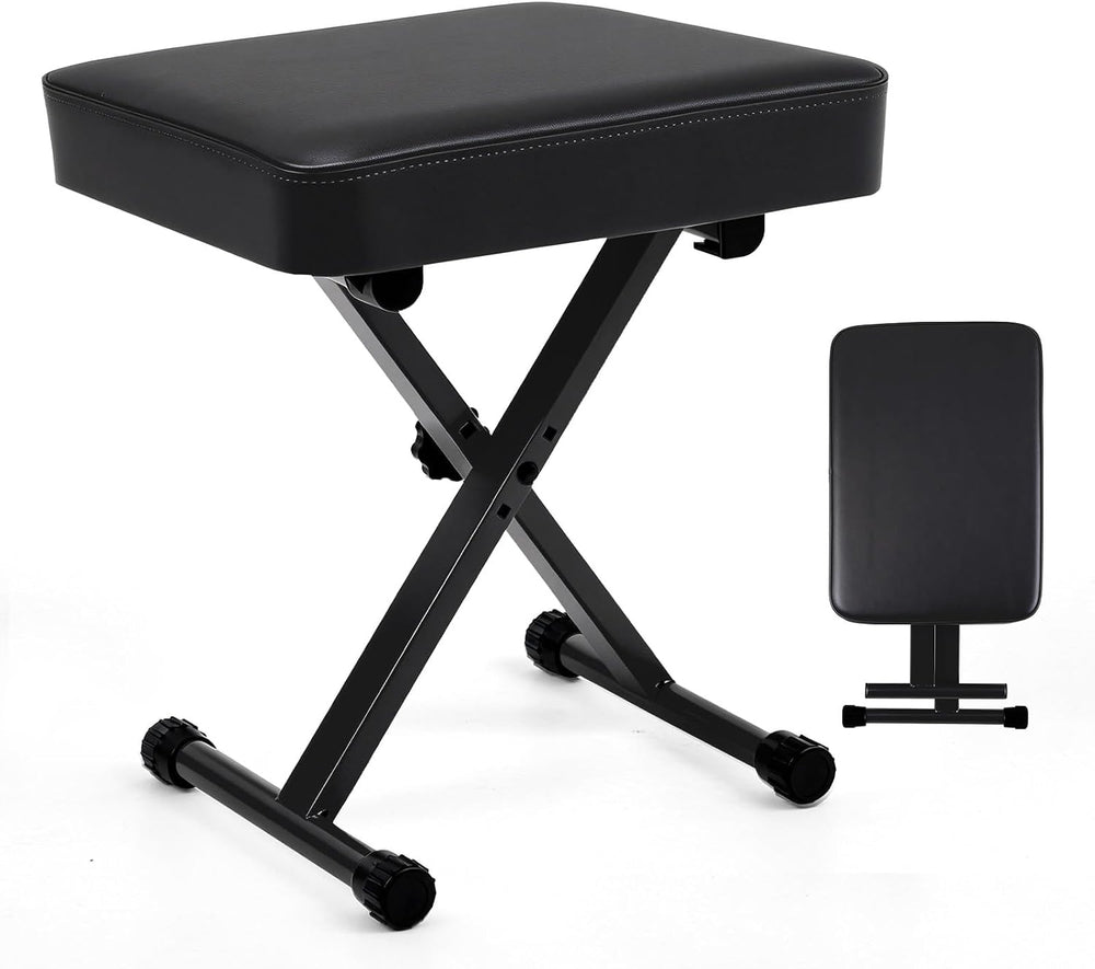 OLIXIS Adjustable Padded Piano Bench, Guitar, Keyboard Stool