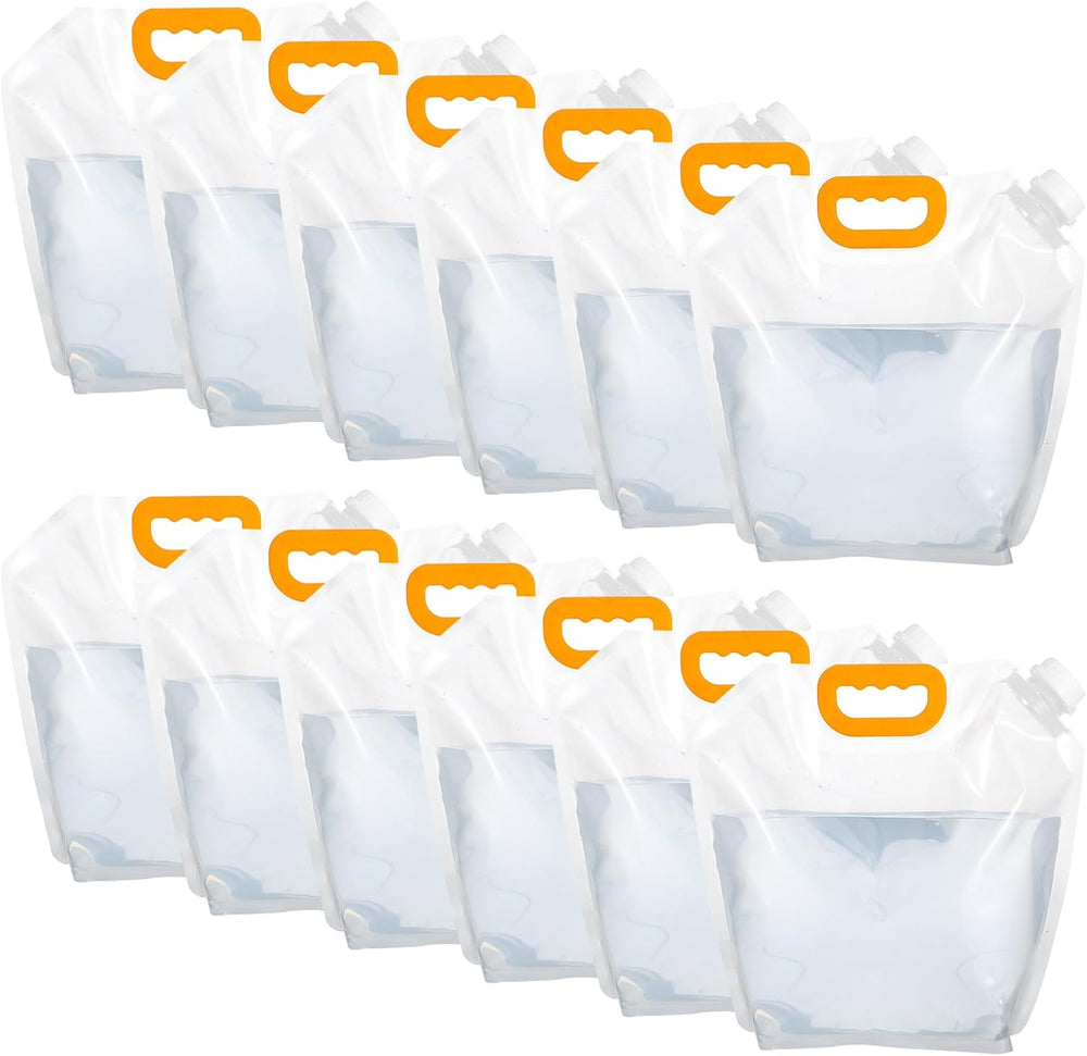 12 Pack 1.3 Gallon Collapsible Water Storage Bag