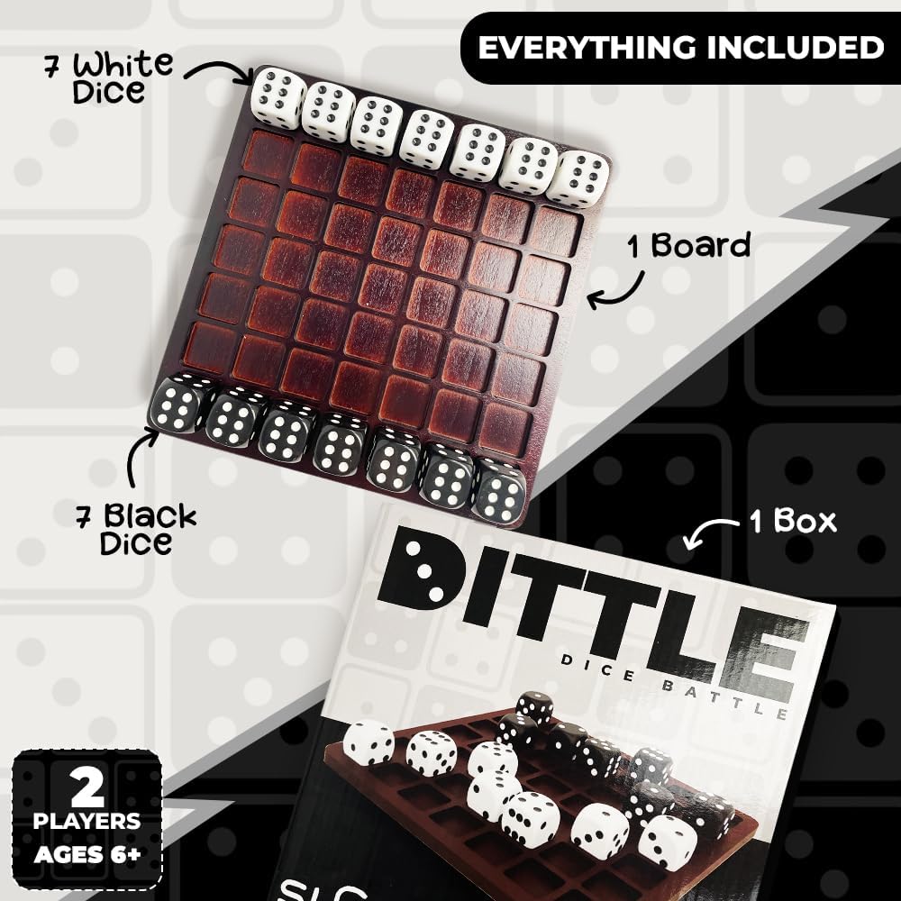Dittle™- Dice Battle | 2 Player Dice Games for Adults | Adult Board Games for...