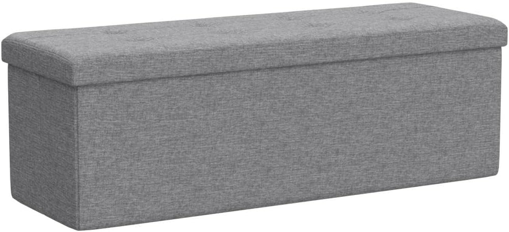 GIANTEX Storage Ottoman Bench, 43" L Folding Foot Rest Storage Chest wit...