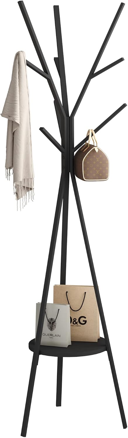 HOME BI Coat Rack Hat Stand Free Standing Display Hall Tree Metal Hat Hanger ...