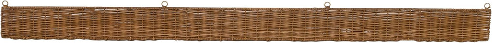 Creative Co-Op Handwoven Rattan Wall Shelf with Front Ledge, Natural Finish