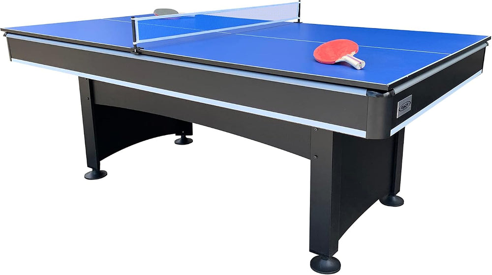 RACK Scorpius 7-Foot Multi-Game Pool Table - Full-Size Billiards with Table T...