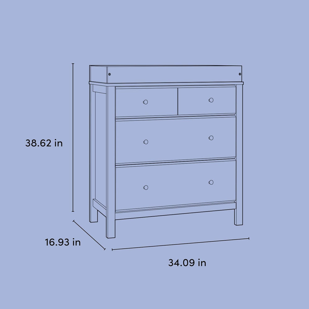 Storkcraft Horizon 3 Drawer Chest with Removable Changing Topper, Driftwood