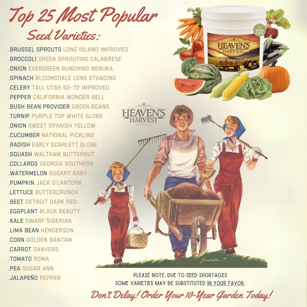 Heaven’s Harvest - 10 Year Survival Or Homestead Garden | 25k+ Heirloom Veget...