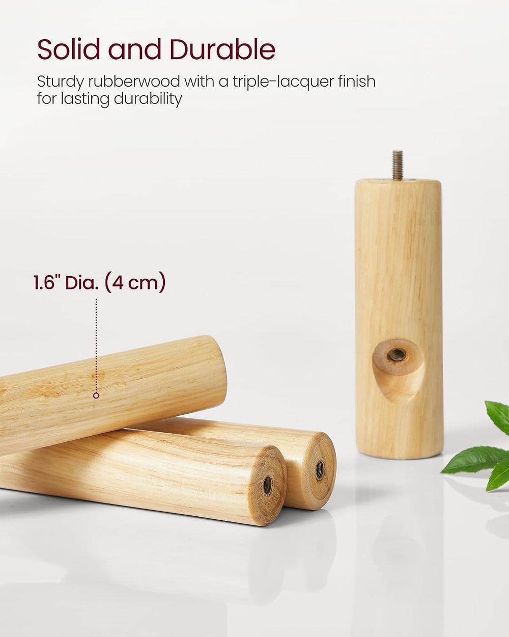 VASAGLE Solid Wood Coat Rack, Free Standing, 8 Hooks, 3 Height Options