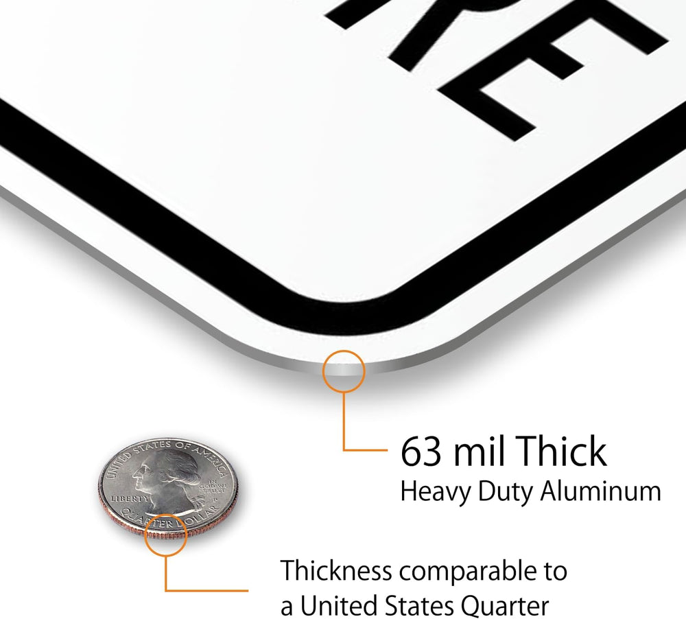 SmartSign 18 x 12 inch Add Any Text - Custom Metal Sign, 63 mil Aluminum, 3M ...