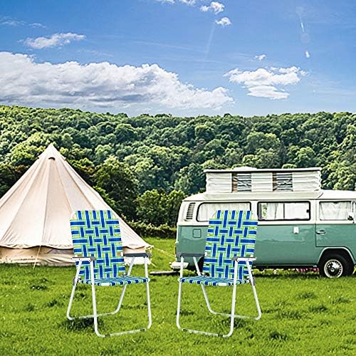 VINGLI Patio Lawn Webbed Folding Chairs 1 Piece, Outdoor Beach Chair Portable...