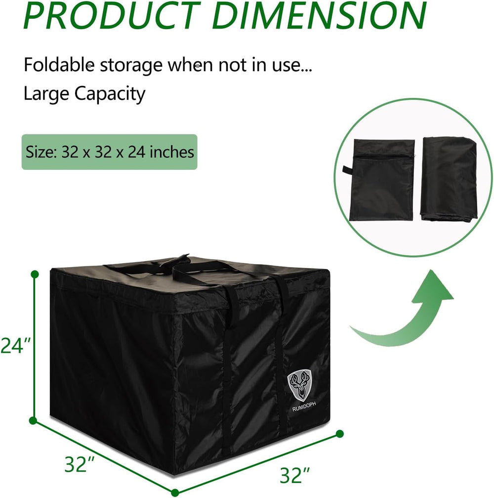 Outdoor Cushion Storage Bag with Zipper, Large Patio Storage Bags