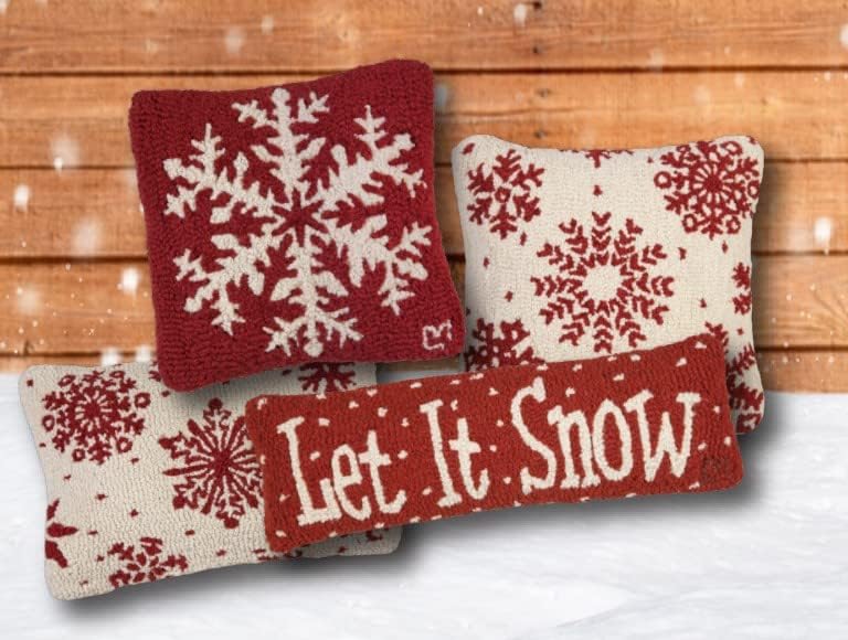 Chandler 4 Corners Artist-Designed Let It Snow Hand-Hooked Wool Decorative Ch...