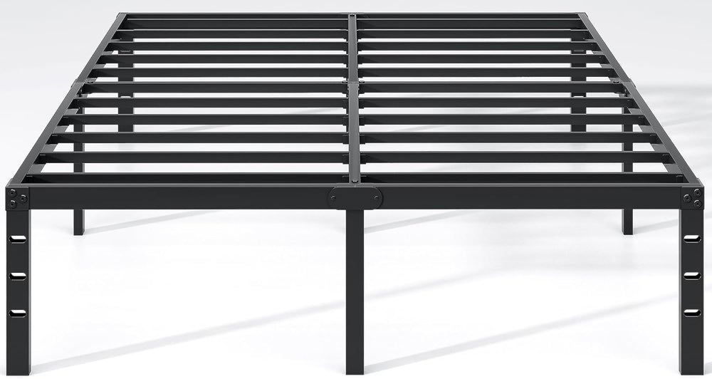 NEW JETO Metal Bed Frame,King Size Bed Frame with Storage Space,18 Inch