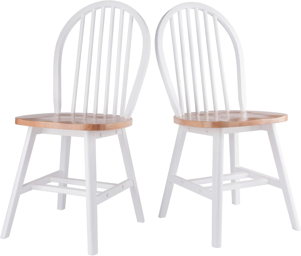 Winsome Windsor 2-Piece Chair Set, Natural/White