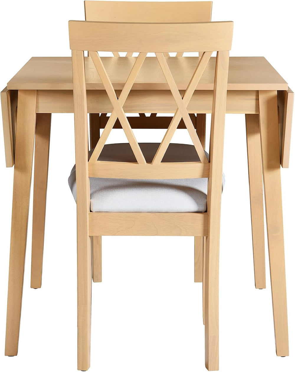 P PURLOVE 3 Piece Kitchen Dining Set, Wood Dining Table Set, Natural