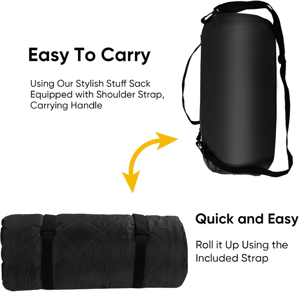 Waterproof Outdoor Blanket 82"x55", Windproof & Warm, 250 GSM F...