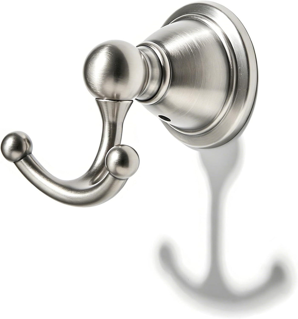 khtumeware 4 Pack 2-1/2 inch Brushed Nickel Vintage Towel Hooks