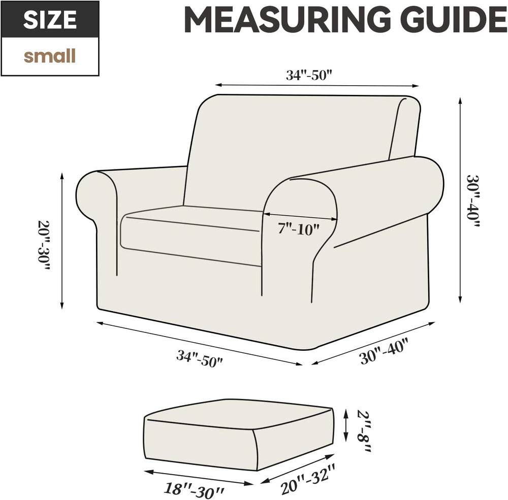 WEERRW Velvet Stretch 2 Pieces Chair Sofa Slipcovers Washable, Burgundy