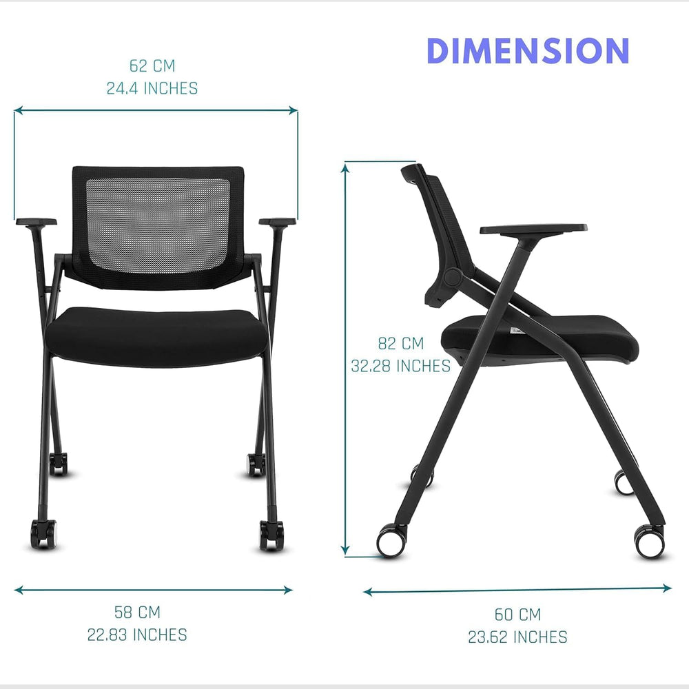 20 Pack Conference Room Chairs with Wheels and Paddle, Ergonomic Mesh Back an...
