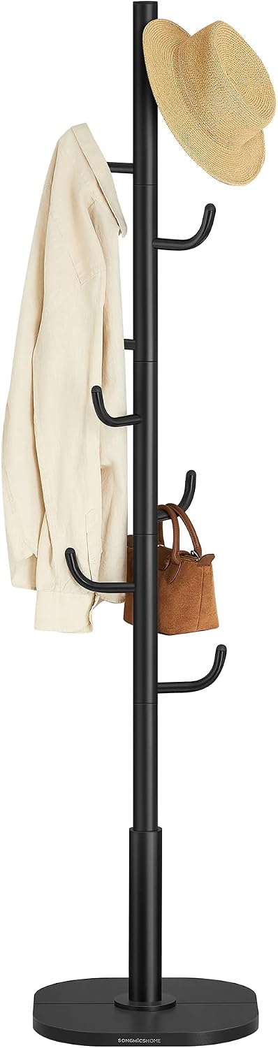 SONGMICS HOME Coat Rack, Cactus-Shaped, 8 Sturdy Hooks, 69 Inches Tall
