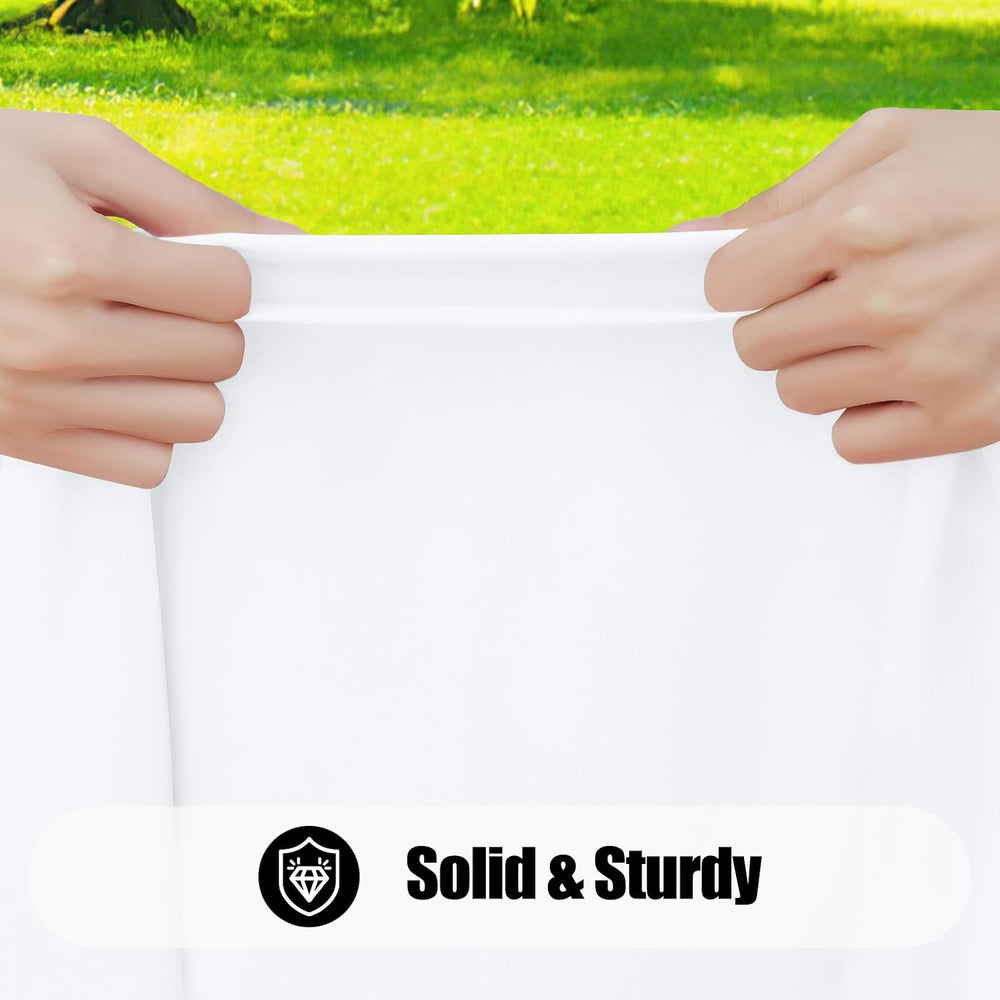 Smiry 4 Pack Elastic Fitted Polyester Tablecloths for 6 Foot Tables