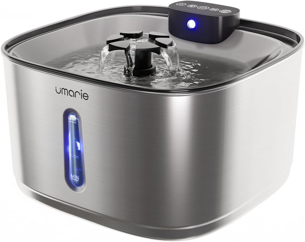 Automatic Cat Water Fountain, Wireless Pet Water Fountain Stainless Steel, Ul...