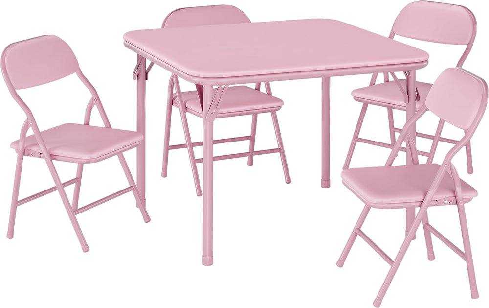Garvee 5-Piece Folding Table and Chairs for Boys and Girls