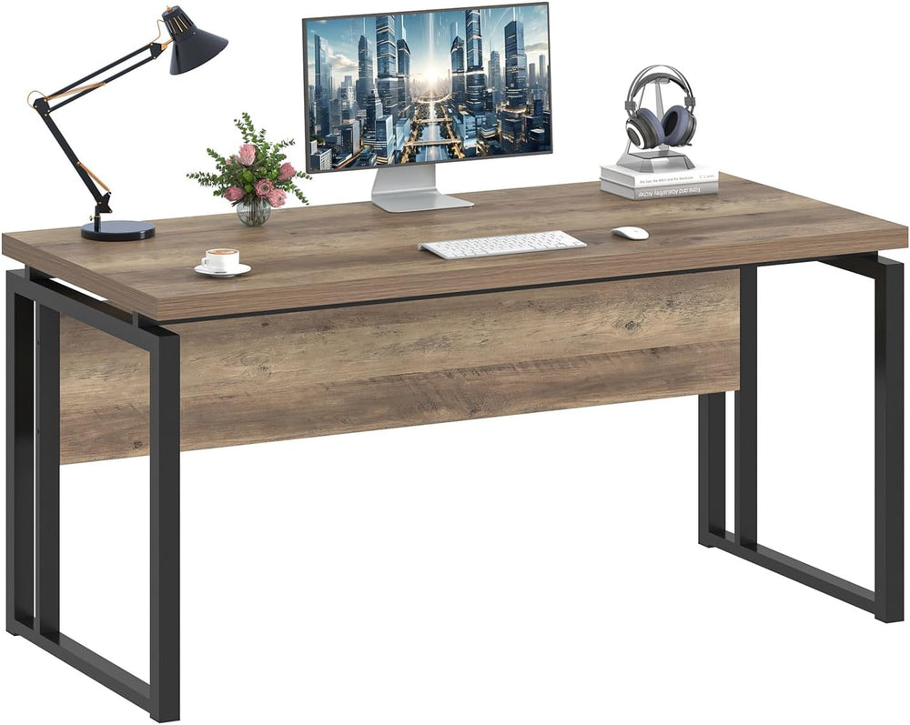 EXCEFUR Modern Computer Desk for Home Office, PC Laptop Gaming Desk, Metal Wo...