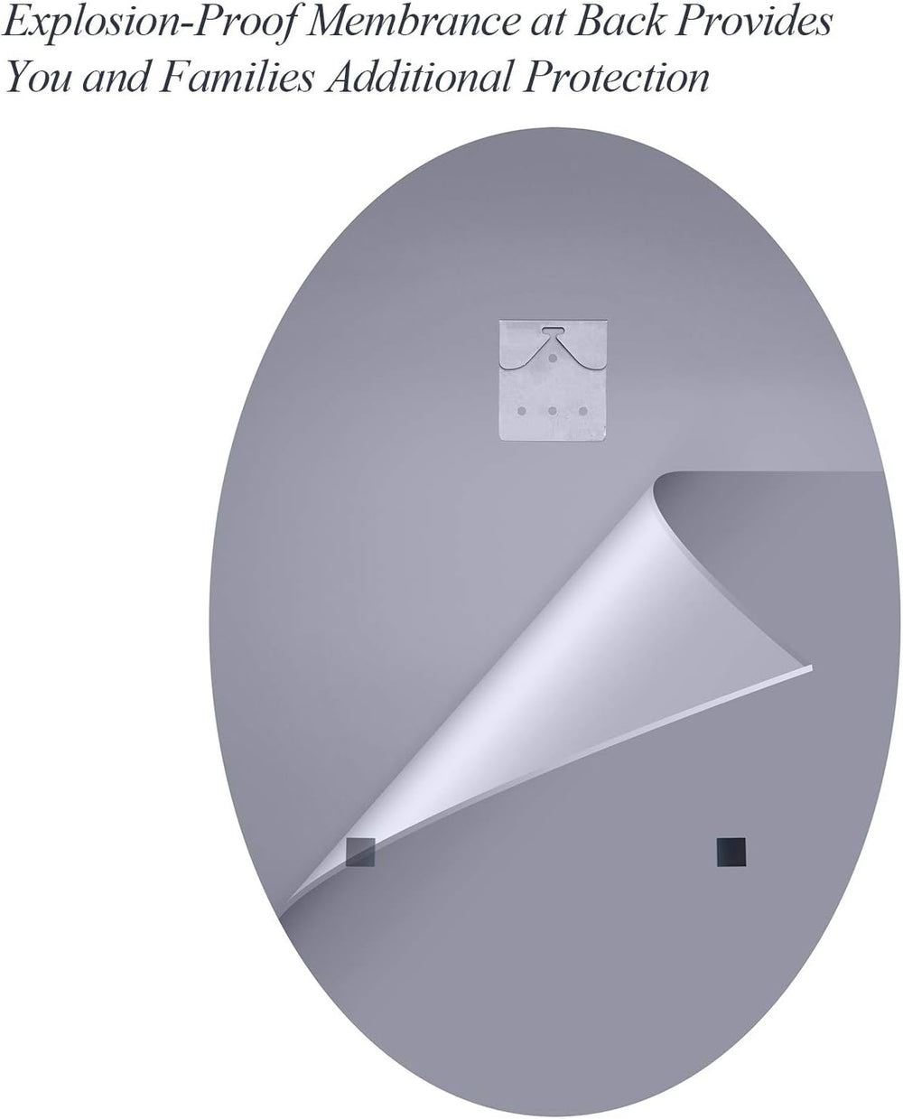 20" x 28"Frameless Oval Mirror, Decorative Beveled Edge Bathroom Mi...