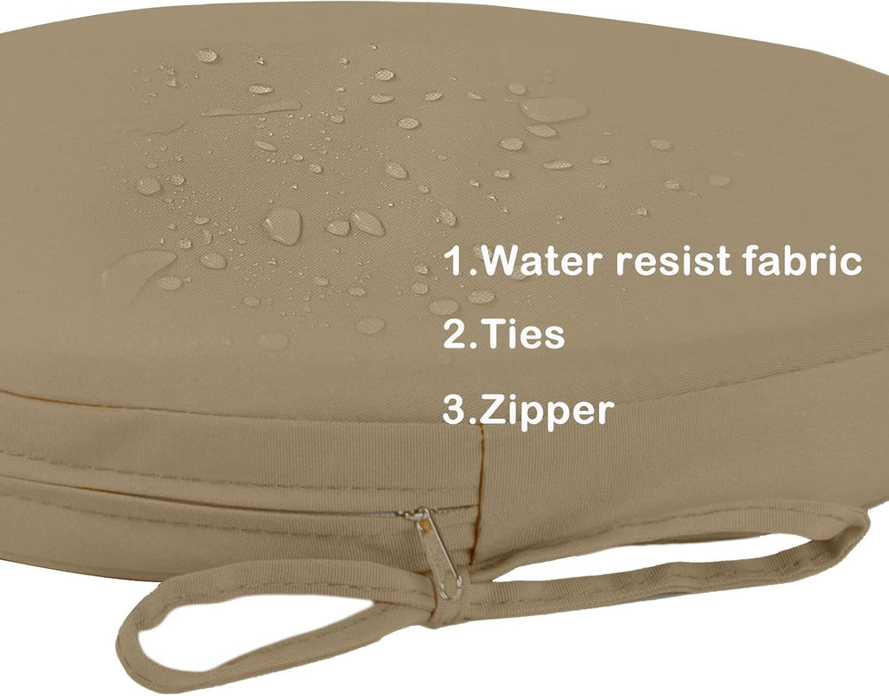 Loveboat Outdoor Bistro Chair Cushion Water Resistant Round Bar Stool Cushion...
