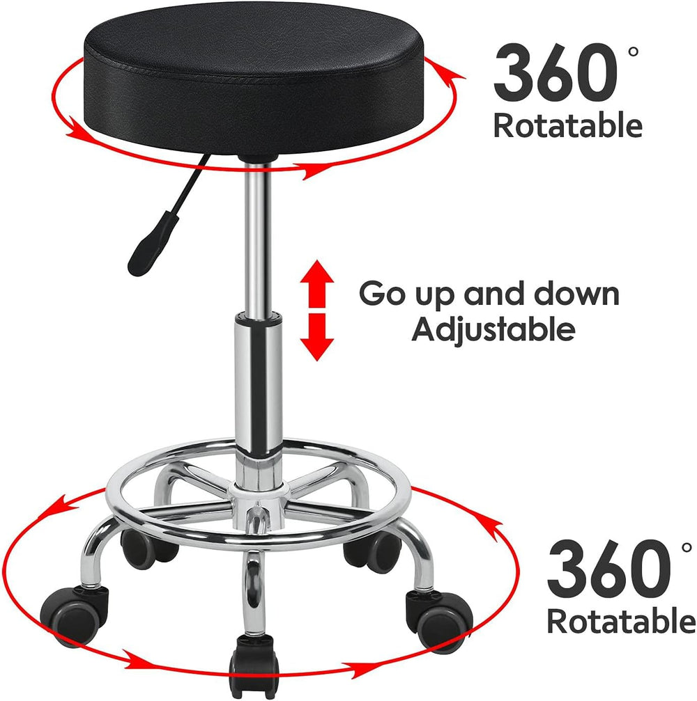 Yaheetech Aluminum Folding Massage Table with Stool Height Adjustable Black