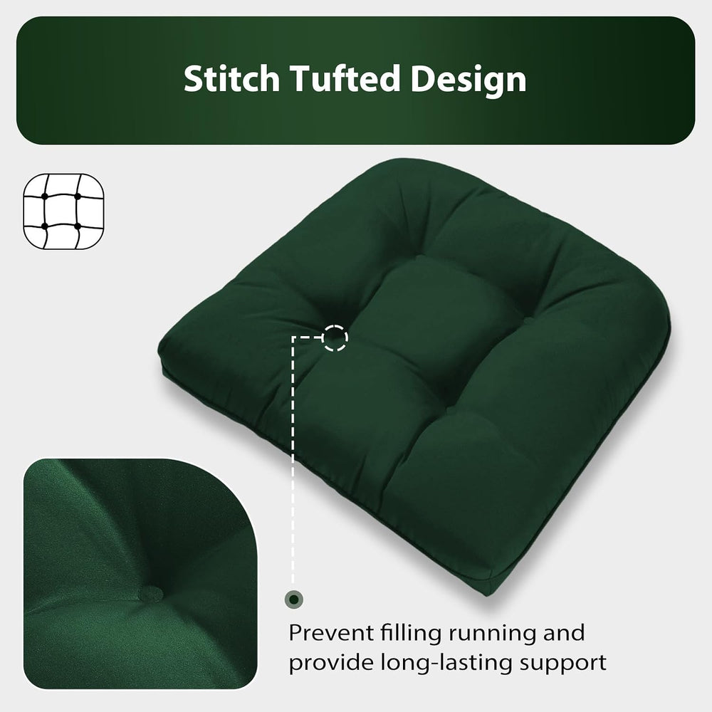 19x19 Outdoor Chair Cushions Set of 4, Tufted Wicker Patio Furniture Cushions...