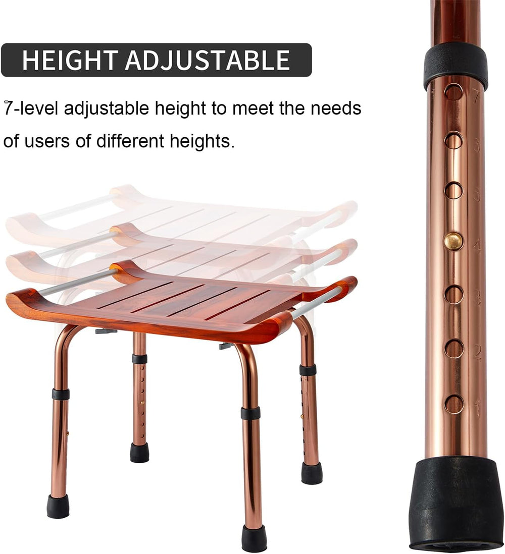 Teak Shower Bench Stool Chair Seat for Inside Shower Bath Sauna, for Elderly ...