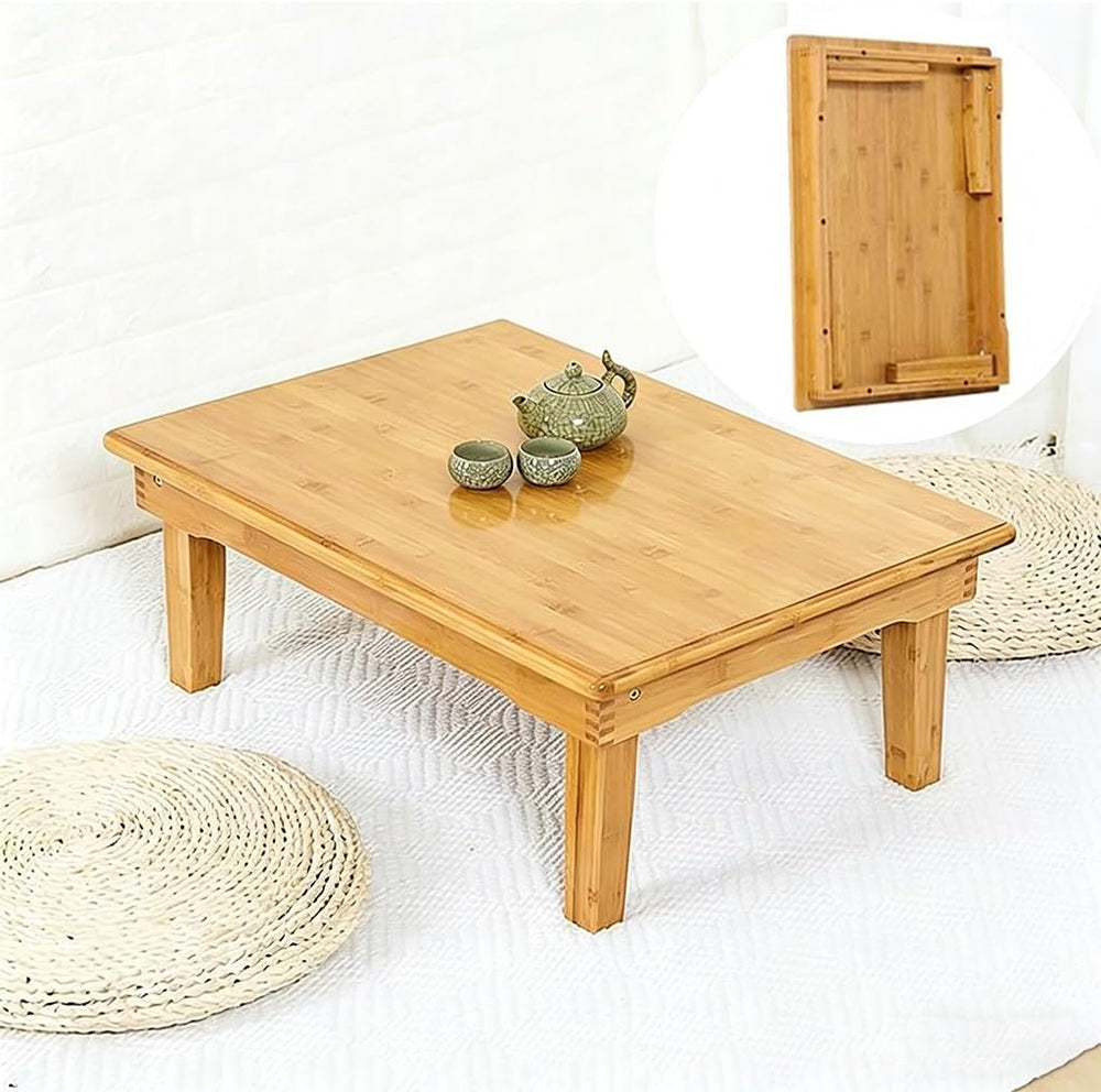 Folding Coffee Table Japanese Floor Bamboo Low Dining Table