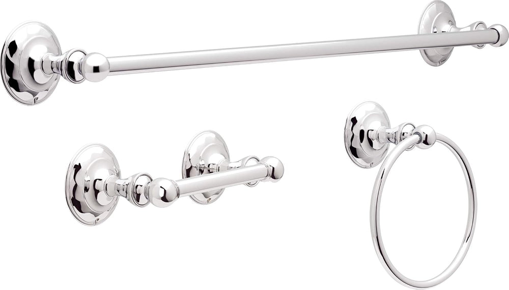 Delta Faucet PRI63-PC Pirouette Wall Mounted 3-Piece Bath Accessory Set in Po...