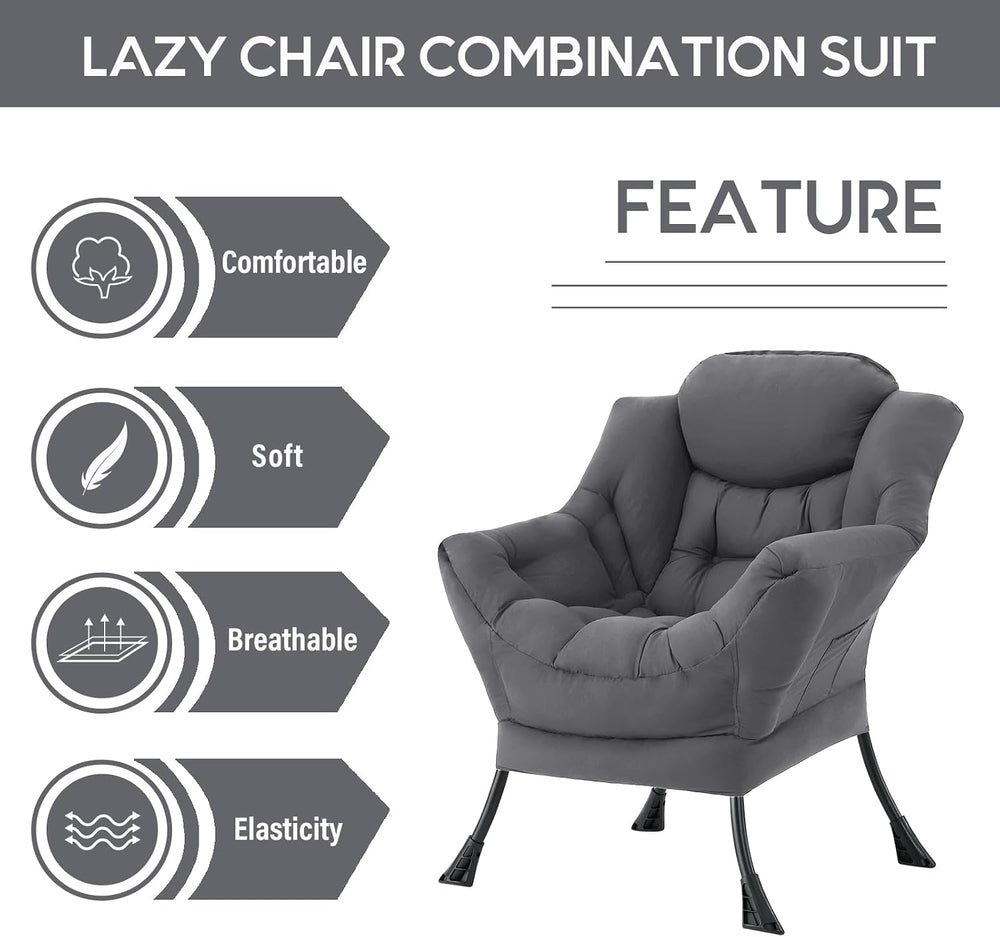 LITA Lazy Chair Comfy Accent Reading Chair