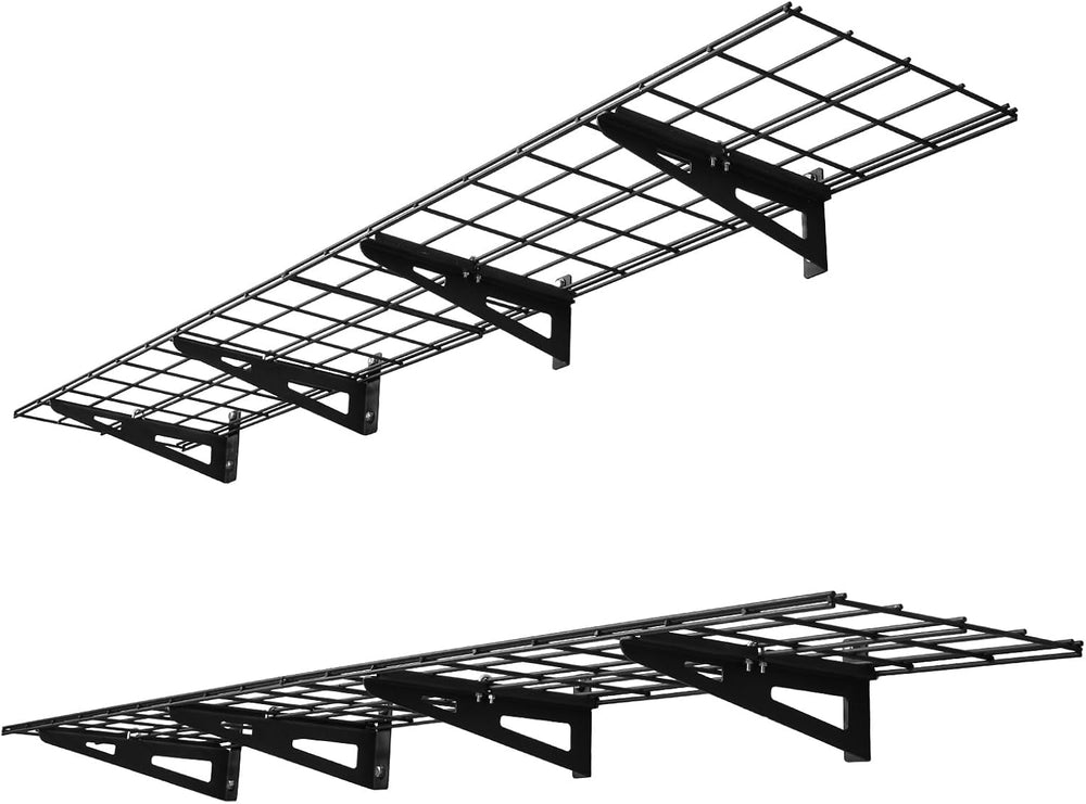 VEVOR 2-Pack Heavy Duty Garage Wall Shelving, 1 x 6 ft Steel Wall Mounted She...