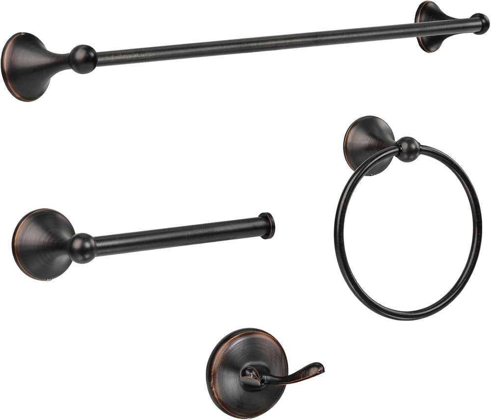 Bathroom Towel Bar Accessories Set,Oil Rubbed Bronze Bathroom Hardware Set, I...