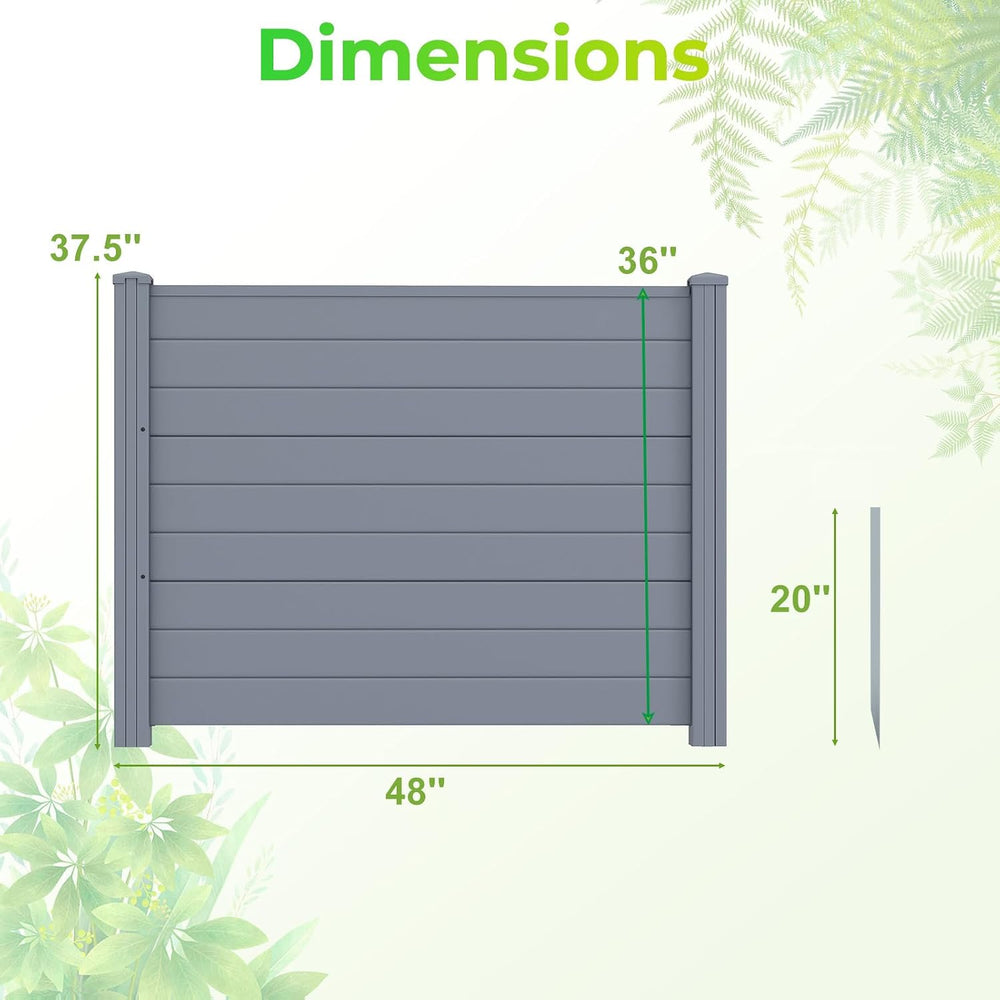 GIANTEX 36''H x 48''W Air Conditioner Fence Privacy Screen 3 ...