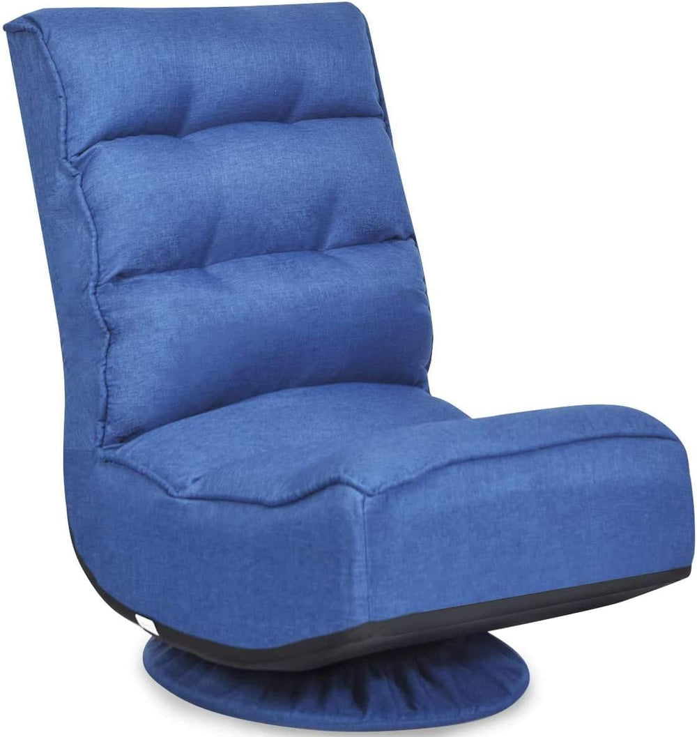 FANTASK 360 Degree Swivel Floor Chair, Folding Floor Sofa w/ 5 Adjustable Pos...