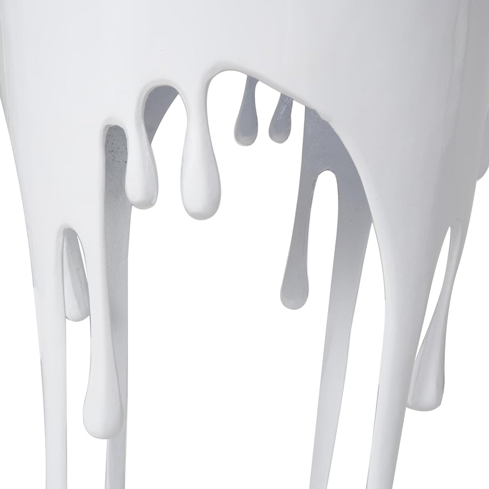 Deco 79 Aluminum Metal Abstract Side Table 16" x 16" x 25", White