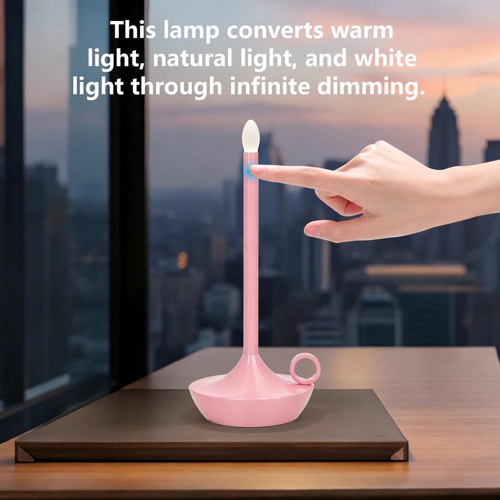 Cordless Table Lamp, Rechargeable LED Table Light, Portable Touch Dimmable (P...