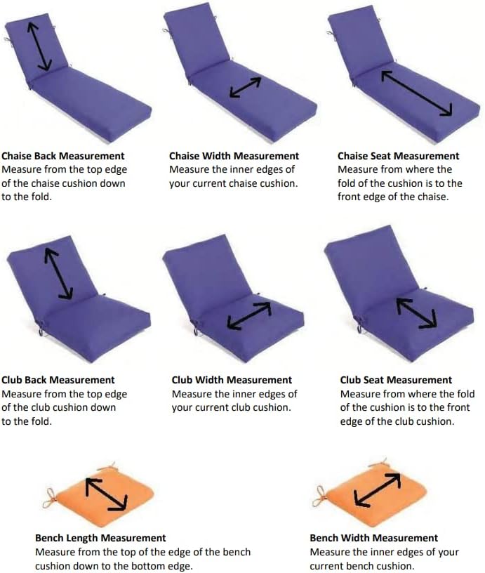 Sunbrella Outdoor Chair Cushions (2 Pack) – 20x18x2 Replacement Patio Seat Cu...