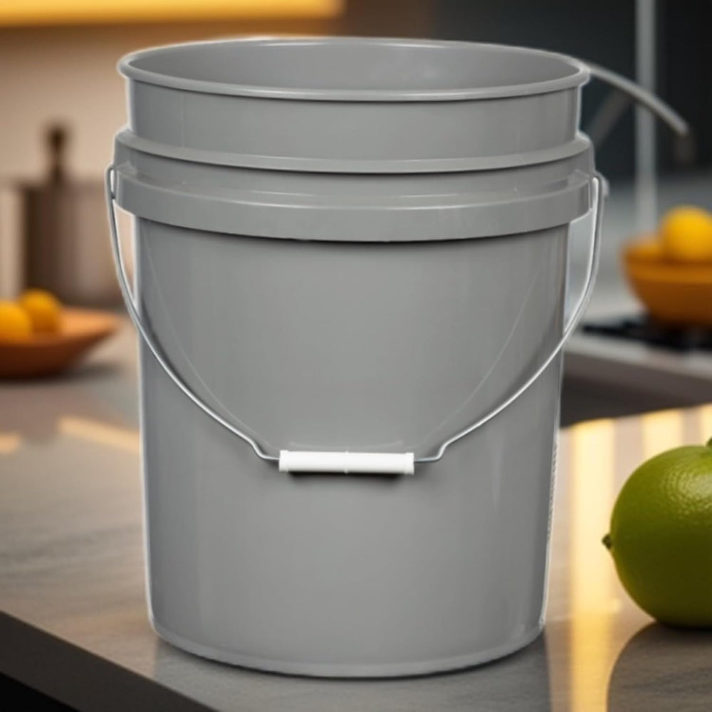 House Naturals 5 Gallon Food Grade Made in USA Plastic Bucket with Screw On A...