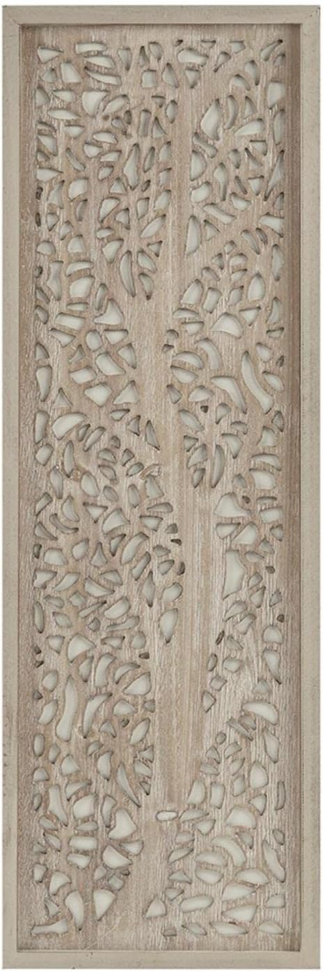 Madison Park Laurel Wall Art - Laser Cut Carved Botanical Tree Branches, Genu...