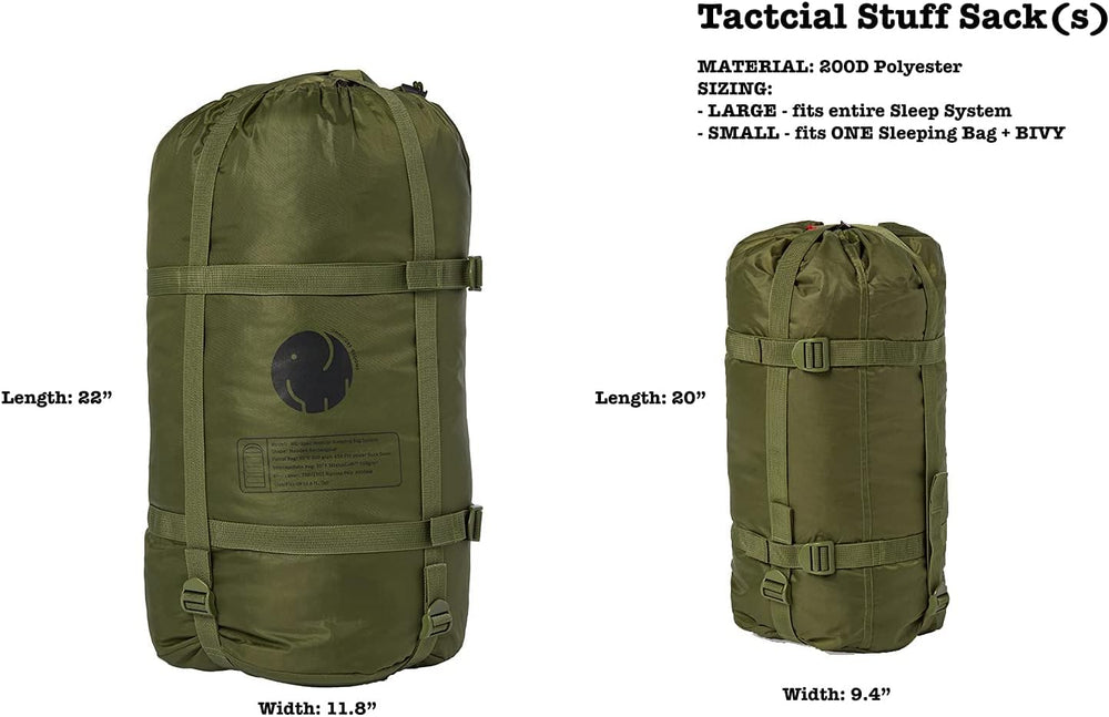 OmniCore Designs Mil-Spec 6-pc. Modular Sleeping Bag System 30F to -30F (Mumm...