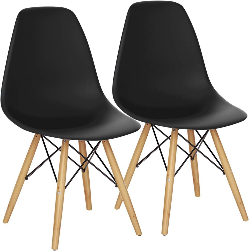 GIANTEX Dining Chairs Set of 2 Black, Pre Assembled Dining Room Chairs
